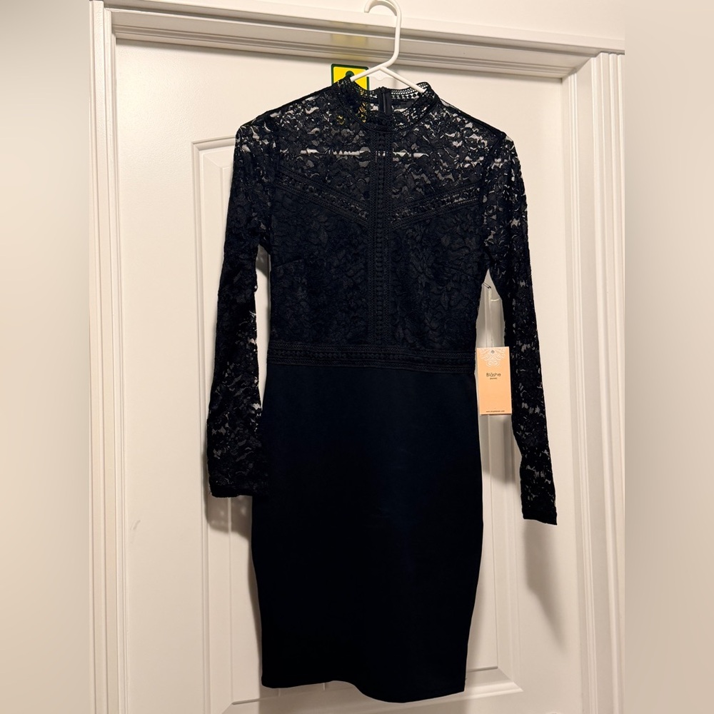 Elegant Blashe Black Lace Dress